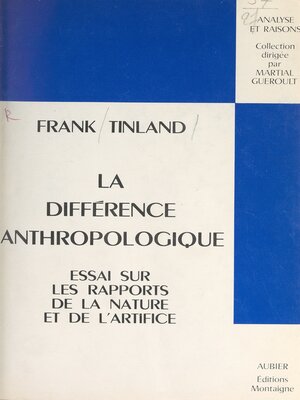 cover image of La différence anthropologique